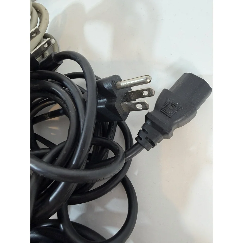 Lot of 45 3-Prong Standard PC Computer Monitor AC Power Cord Cable various size